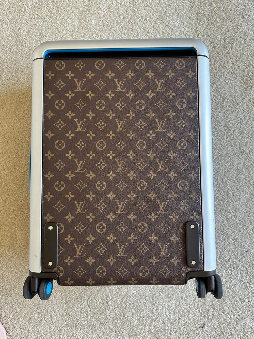 Louis Vuitton Monogram Carry-On with Turquoise Accents